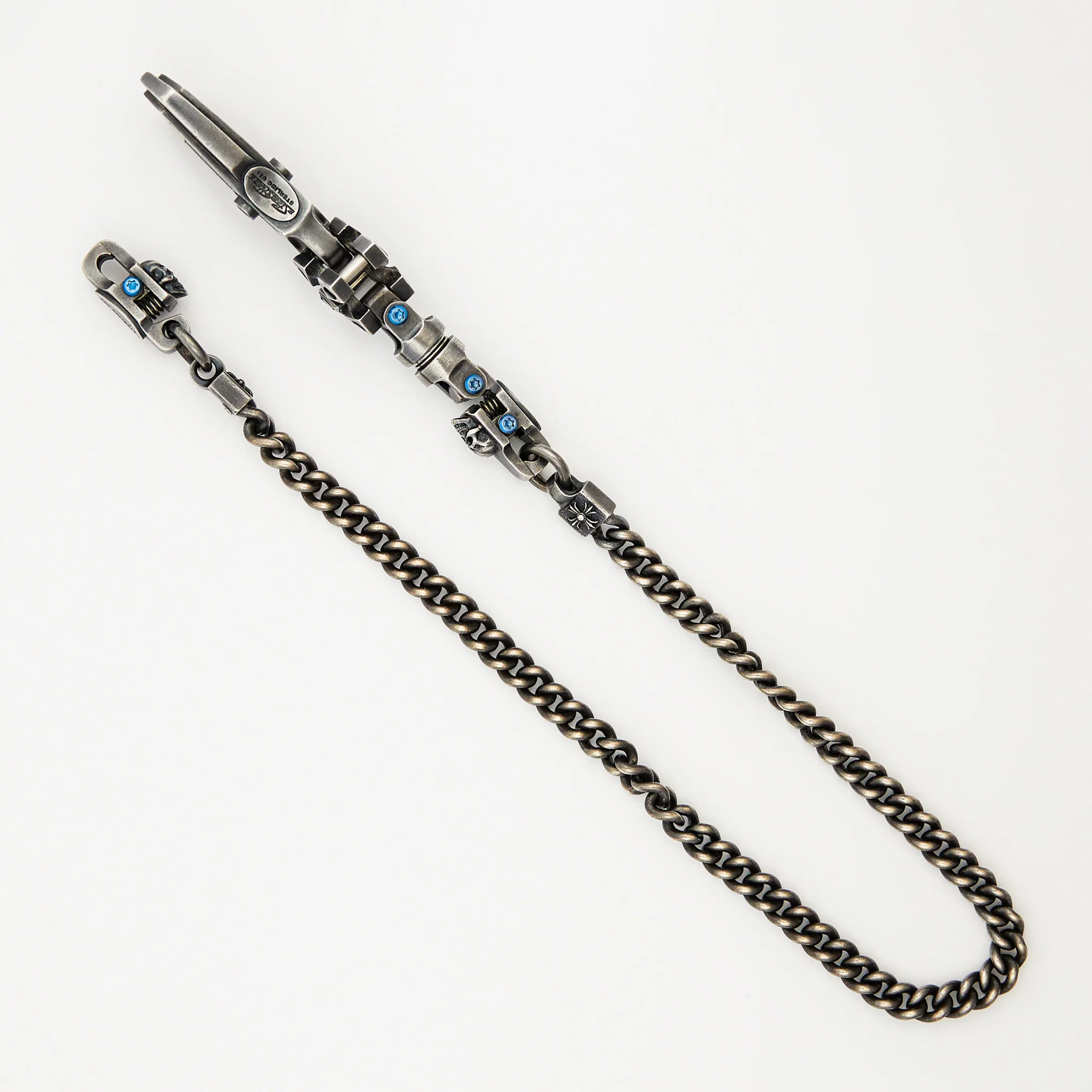 Wallet Chain & Carabiner - Sterling Silver W/ Onyx - Image 4