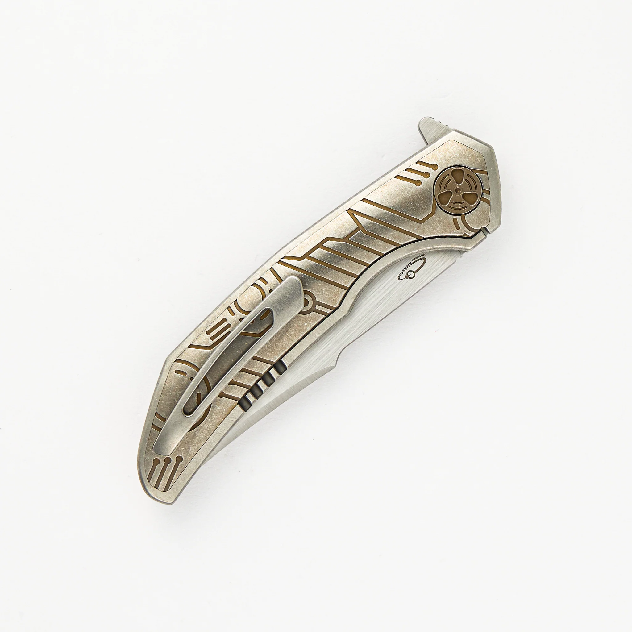 Ferus - M390 - Integral Titanium W/ Bronze Titanium Inlay (John Barker Design) - Image 4