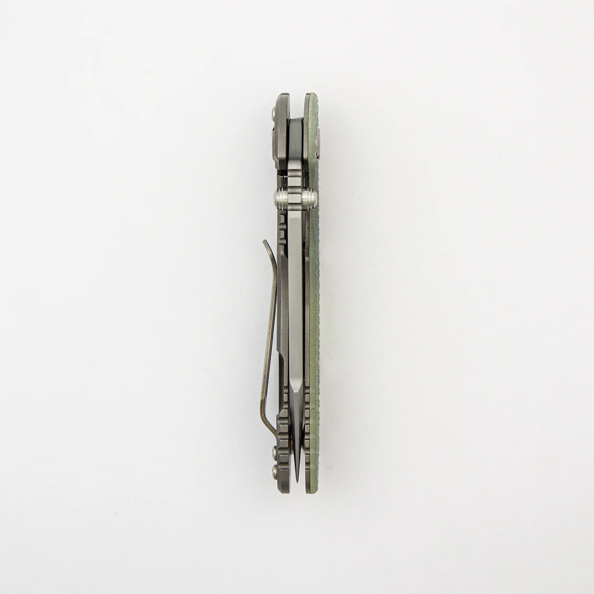 XM-18 3.0" - S45VN Harpoon Tanto - Tri-Way - Bead Blasted - Translucent Green G10 - Image 5