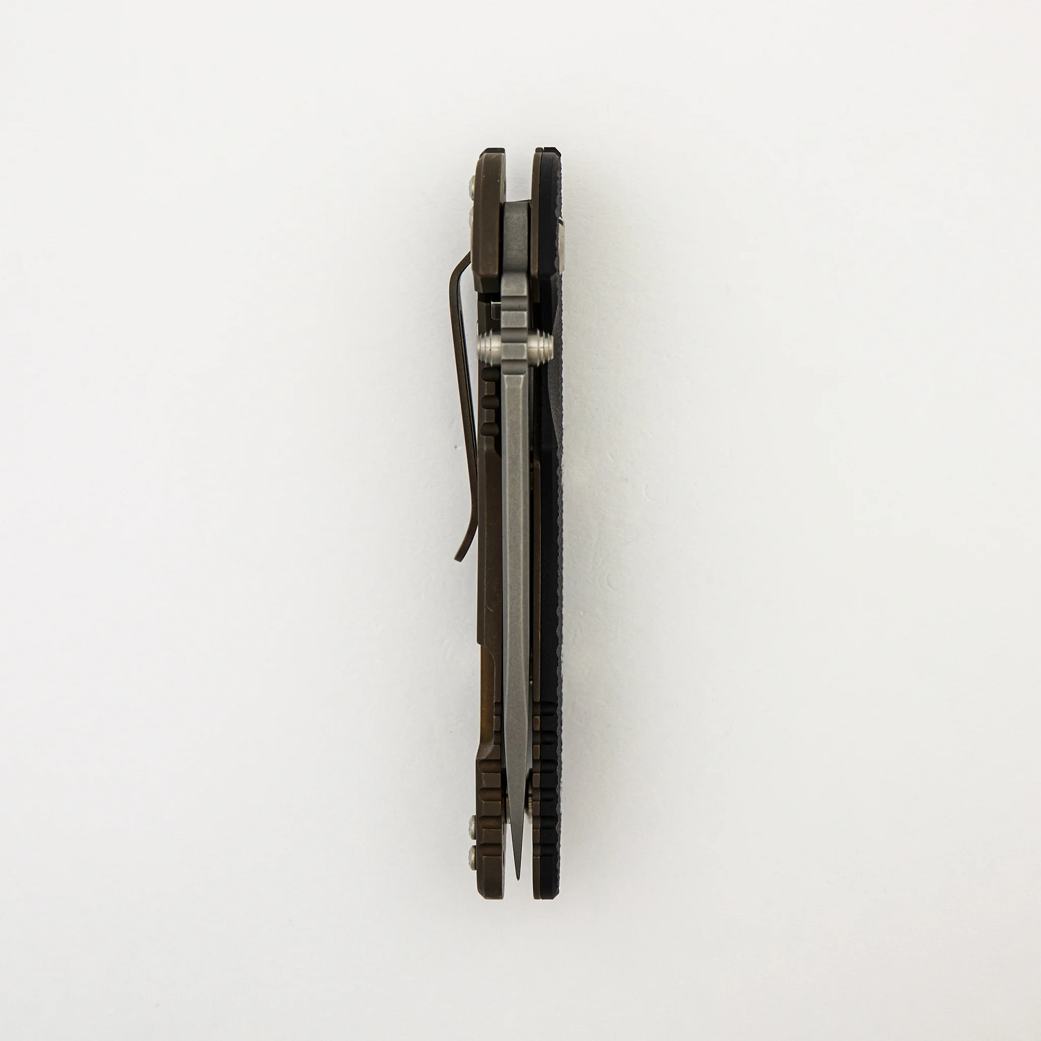 XM-18 3.5″ - 20CV Slicer Hollow Grind - Tri-Way - Battle Bronze - Black G10 - Image 5