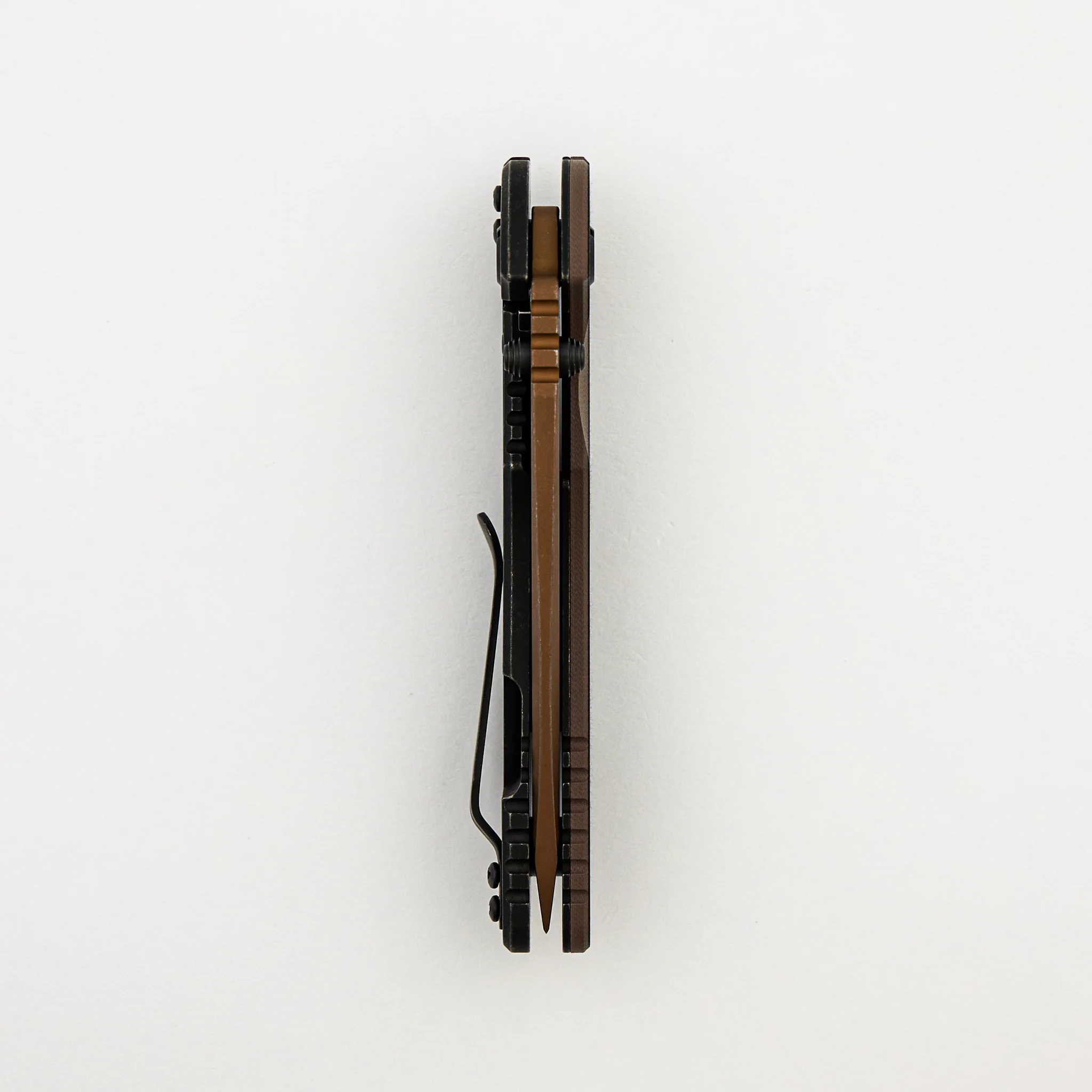 XM-18 3.5" - 20CV Spanto - Tri-Way - Battle Black - Oil Rubbed Bronze Blade - FDE/Black G10 - Origin Collaboration - Image 5