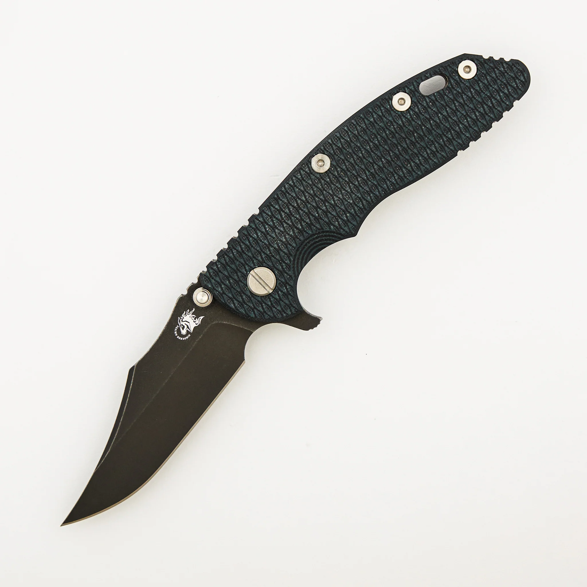 XM-18 3.5" - Bowie - Tri-Way - Battle Black - Dark Green/Black G10