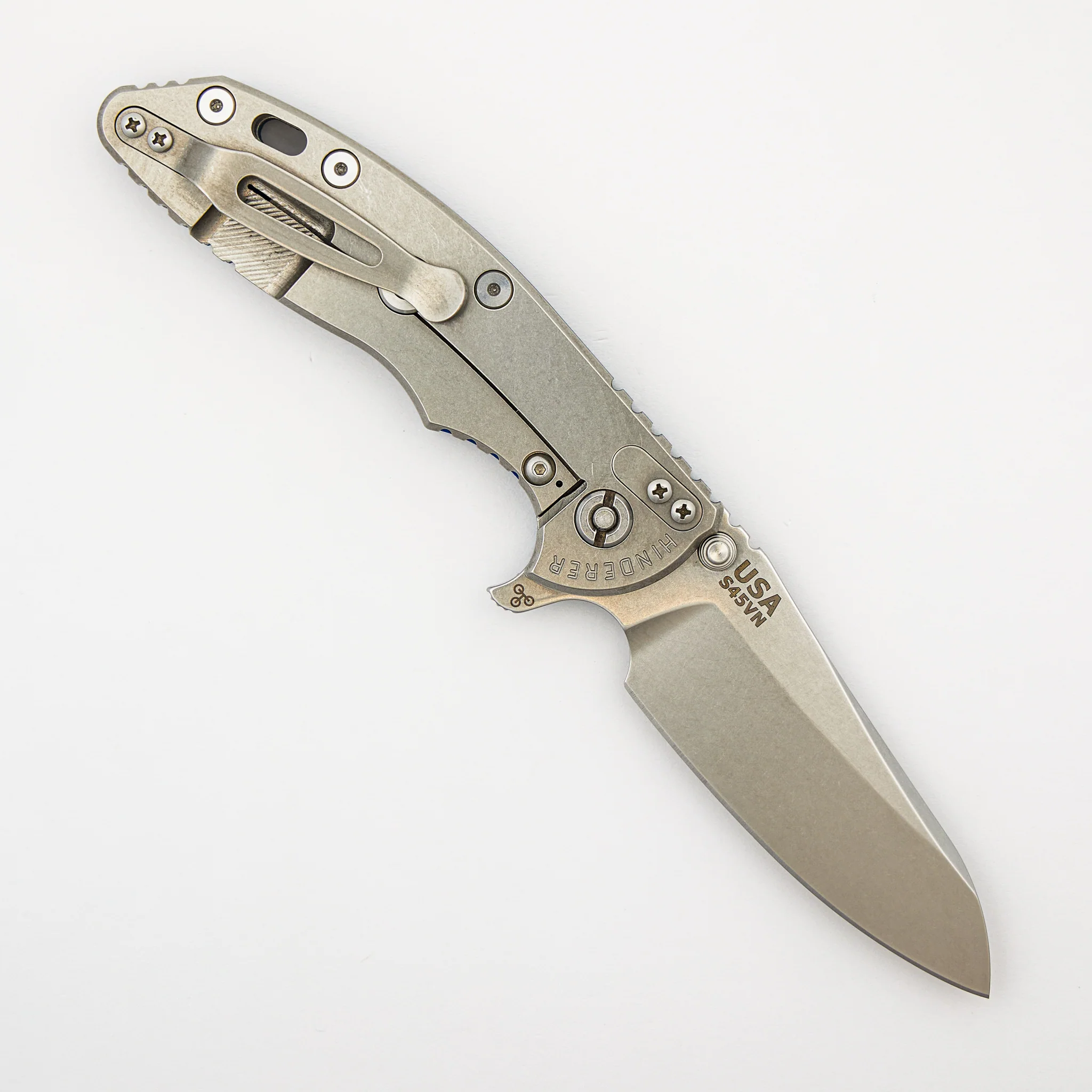XM-18 3.5" - S45VN - Sheepsfoot - Tri-Way - Stonewash - Blue/Black G10 - Image 2