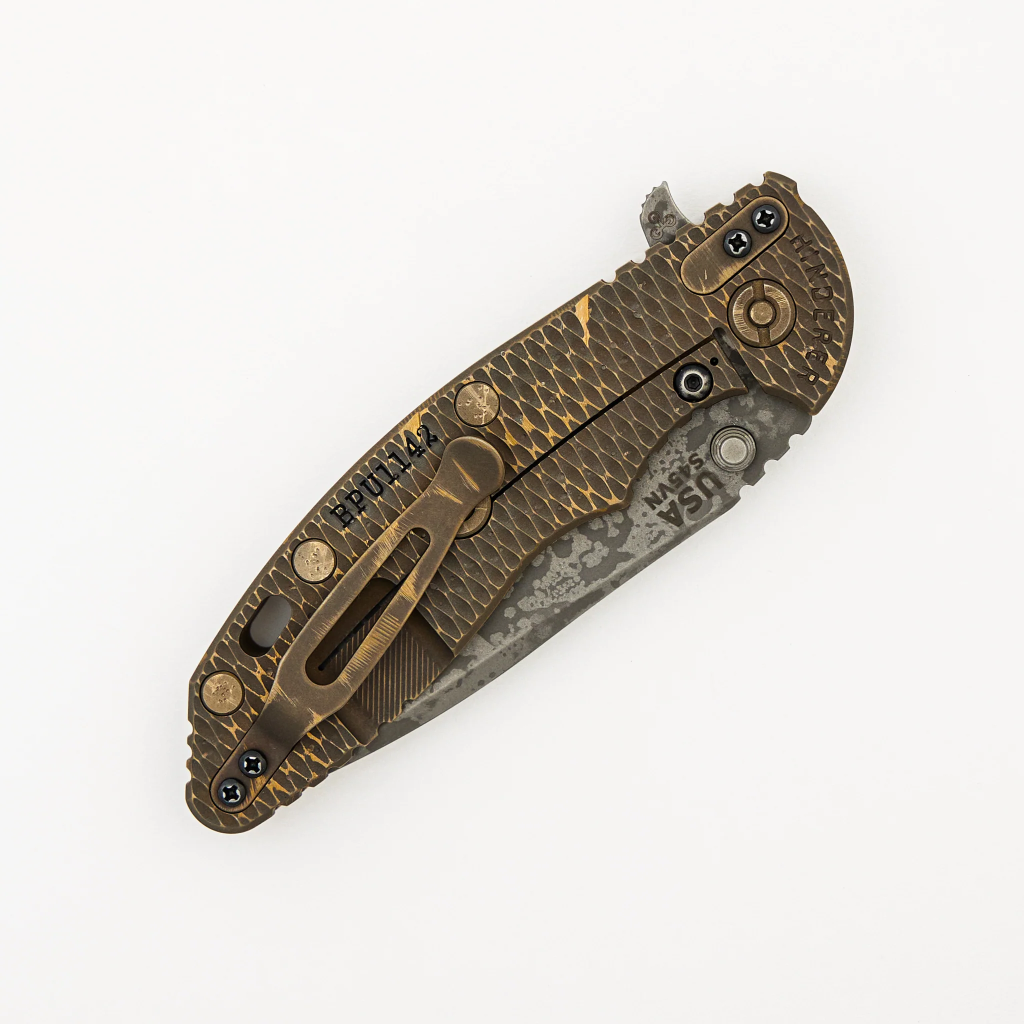 XM-18 3.5" - S45VN Spanto - Tri-Way - BFPU - Textured Lockside - Faux Bolster Coyote G10 - Ti Backspacer - Image 4