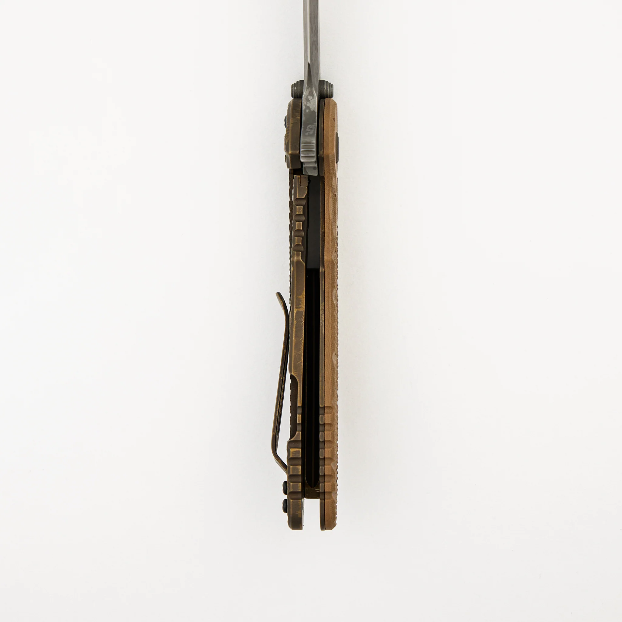 XM-18 3.5" - S45VN Spanto - Tri-Way - BFPU - Textured Lockside - Faux Bolster Coyote G10 - Ti Backspacer - Image 6