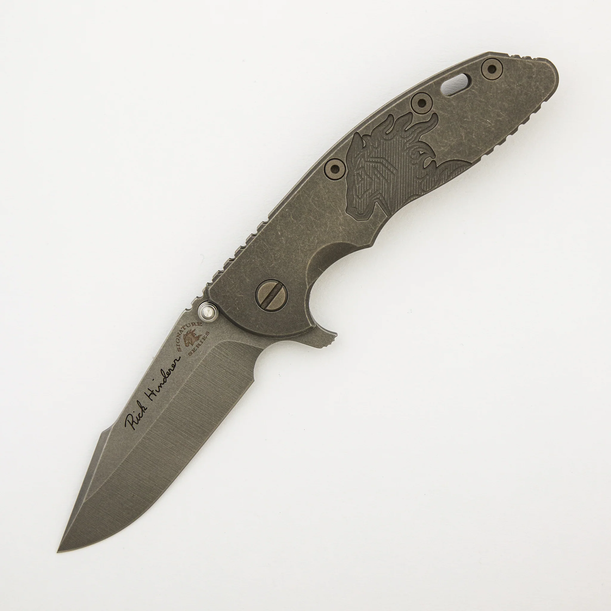 XM-18 3.5" - Signature Series - Harpoon M390 - Teflon Washers - Working Finish - Titanium #23
