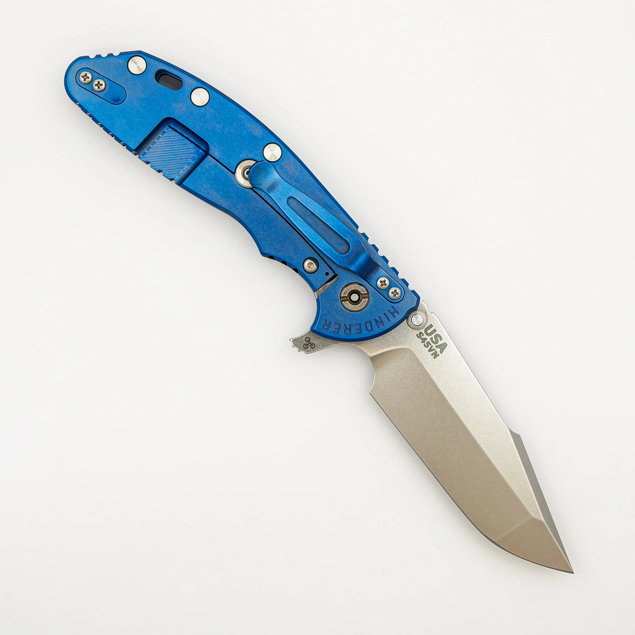 XM-24 4.0″ – S45VN Harpoon Spanto - Tri-Way - Stonewash Blue - Black G10 - Image 2