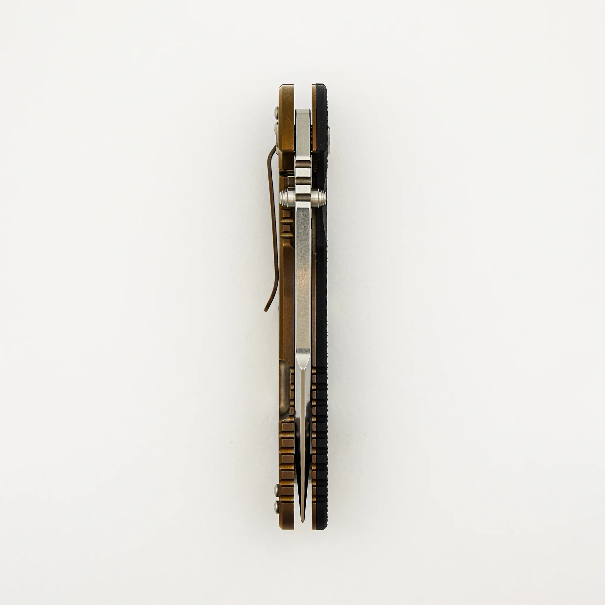 XM-24 4.0″ – S45VN Harpoon Spanto - Tri-Way - Stonewash Bronze - Black G10 - Image 5